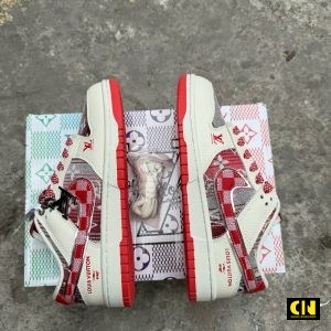 Giay Sneaker Nike Dunk Low Custom Louis Vuitton Do Giày Sneaker Nike Dunk Low Custom Louis Vuitton Đỏ