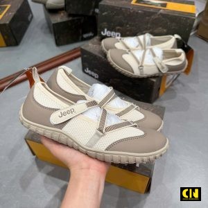 Giay Sneaker Nu Jeep Outdoor Co Thap Trang Nau Giày Sneaker Nữ Jeep Outdoor Cổ Thấp Trắng Nâu