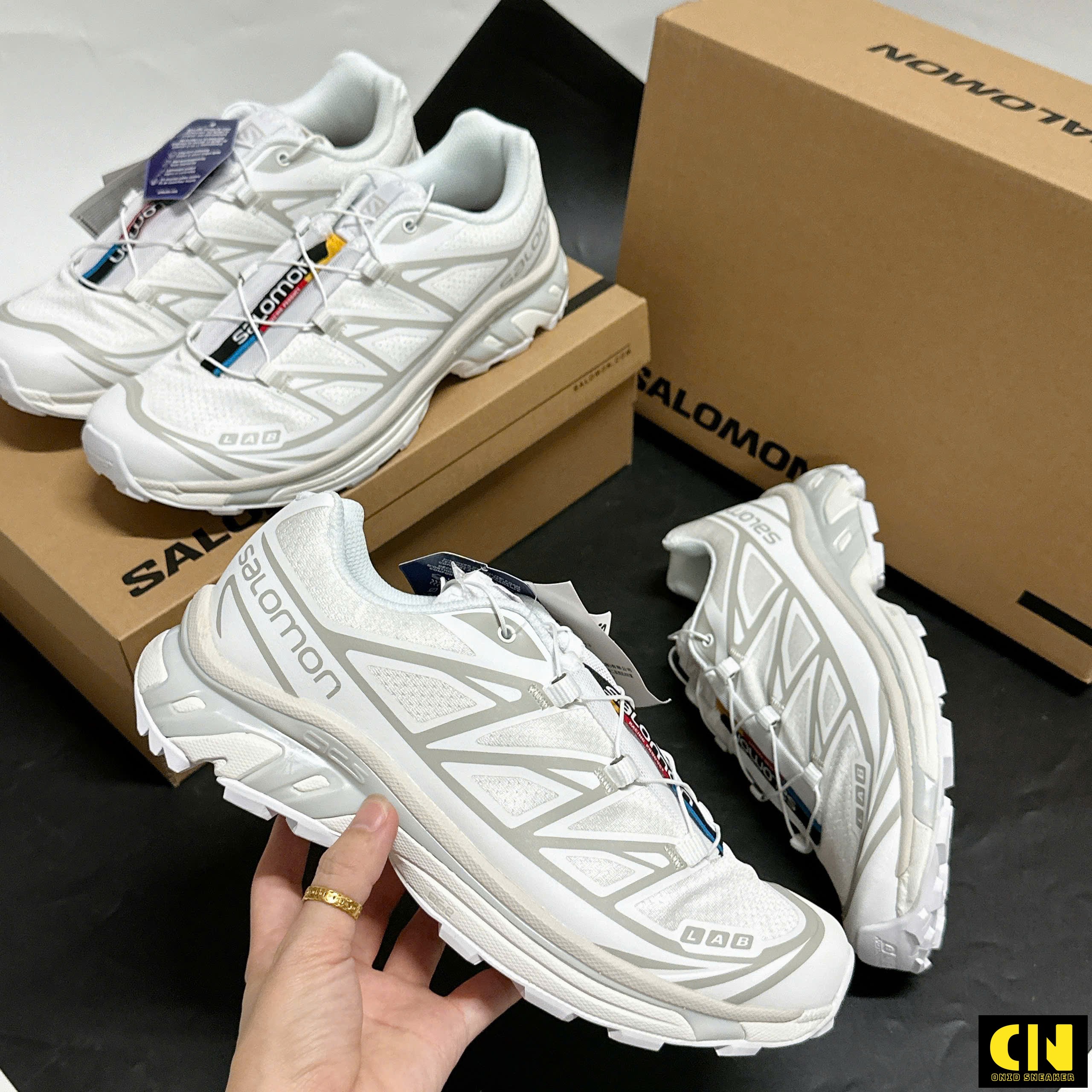 Giay Sneaker Salomon Xt 6 Advanced White Silver Giày Sneaker Salomon XT-6 Advanced White Silver