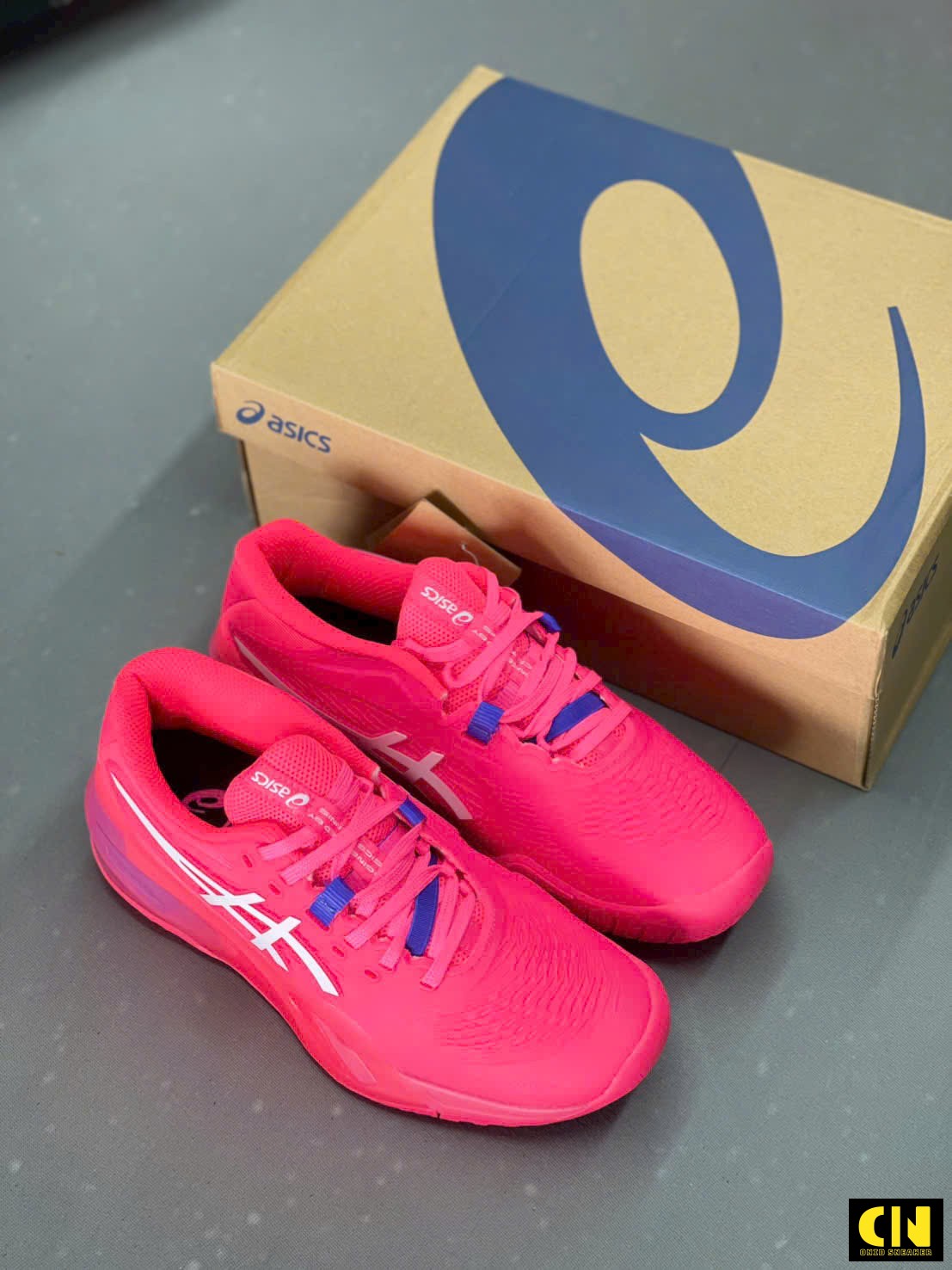 Giày Thể Thao Asics Tennis Màu Hồng Neon Giày Thể Thao Asics Tennis Màu Hồng Neon