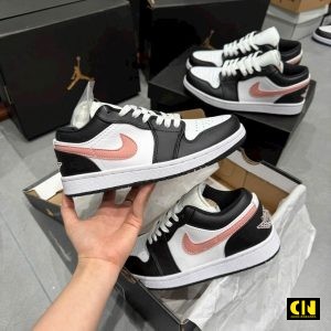 Giay The Thao Jordan 1 Low Black Rust Pink Giày Thể Thao Jordan 1 Low Black Rust Pink