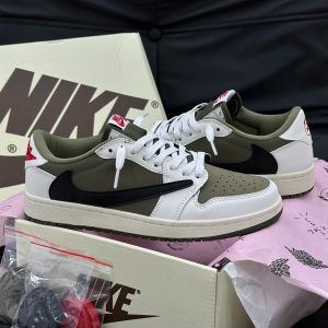 Giay The Thao Nike Air Jordan 1 Low Travis Scott Olive 2 Giày Thể Thao Nike Air Jordan 1 Low Travis Scott Olive 2