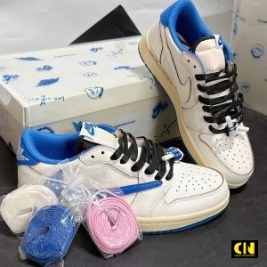 Giay The Thao Nike Air Jordan 1 Low Travis Scott Sail Blue Giày Thể Thao Nike Air Jordan 1 Low Travis Scott Sail Blue