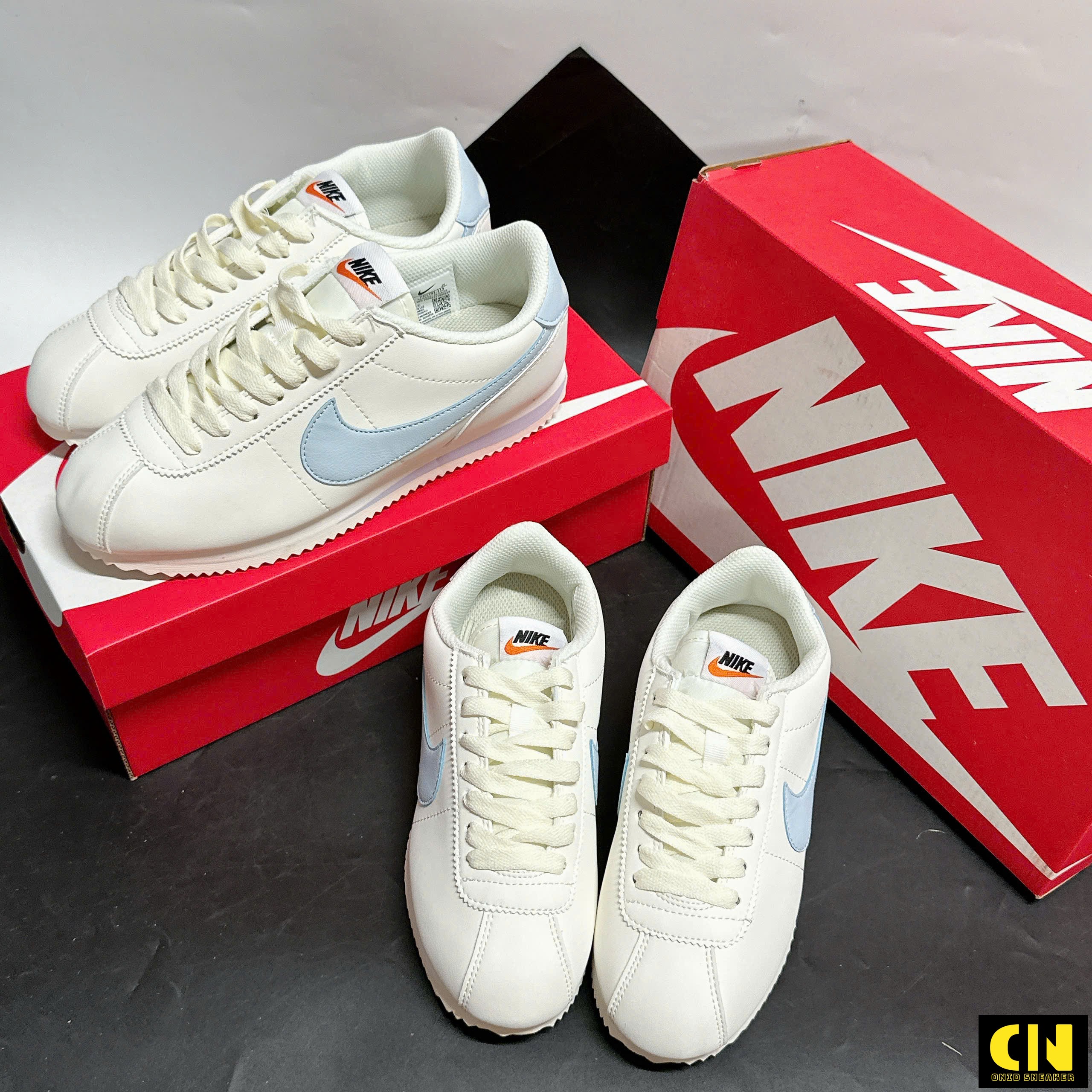 Giày Thể Thao Nike Cortez Màu Trắng Xanh Blue Giày Thể Thao Nike Cortez Màu Trắng Xanh Blue