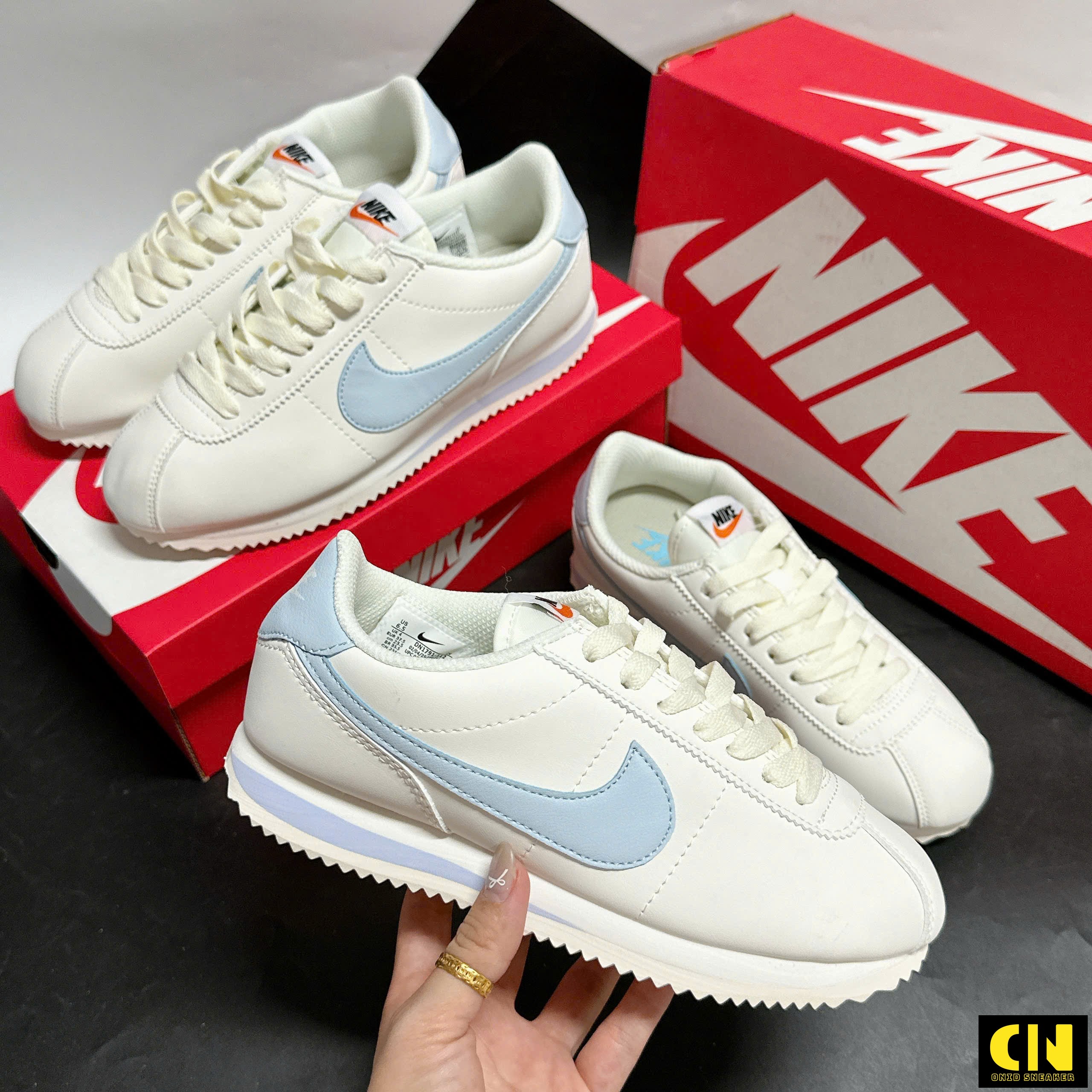 Giày Thể Thao Nike Cortez White Light Armory Blue Giày Thể Thao Nike Cortez White Light Armory Blue