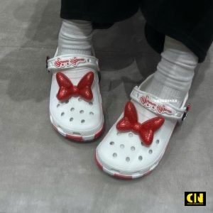Dep Clog Crocs Minnie Mouse Trang Do Dép Clog Crocs Minnie Mouse Trắng Đỏ