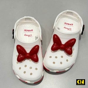 Dép Crocs Disney Minnie Mouse Clog White Pink