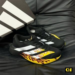 Giay Adidas Adizero Evo Sl Black White Phoi Mau Den Trang Lua Vang Giày Adidas Adizero Evo SL Black White Phối Màu Đen Trắng Lửa Vàng