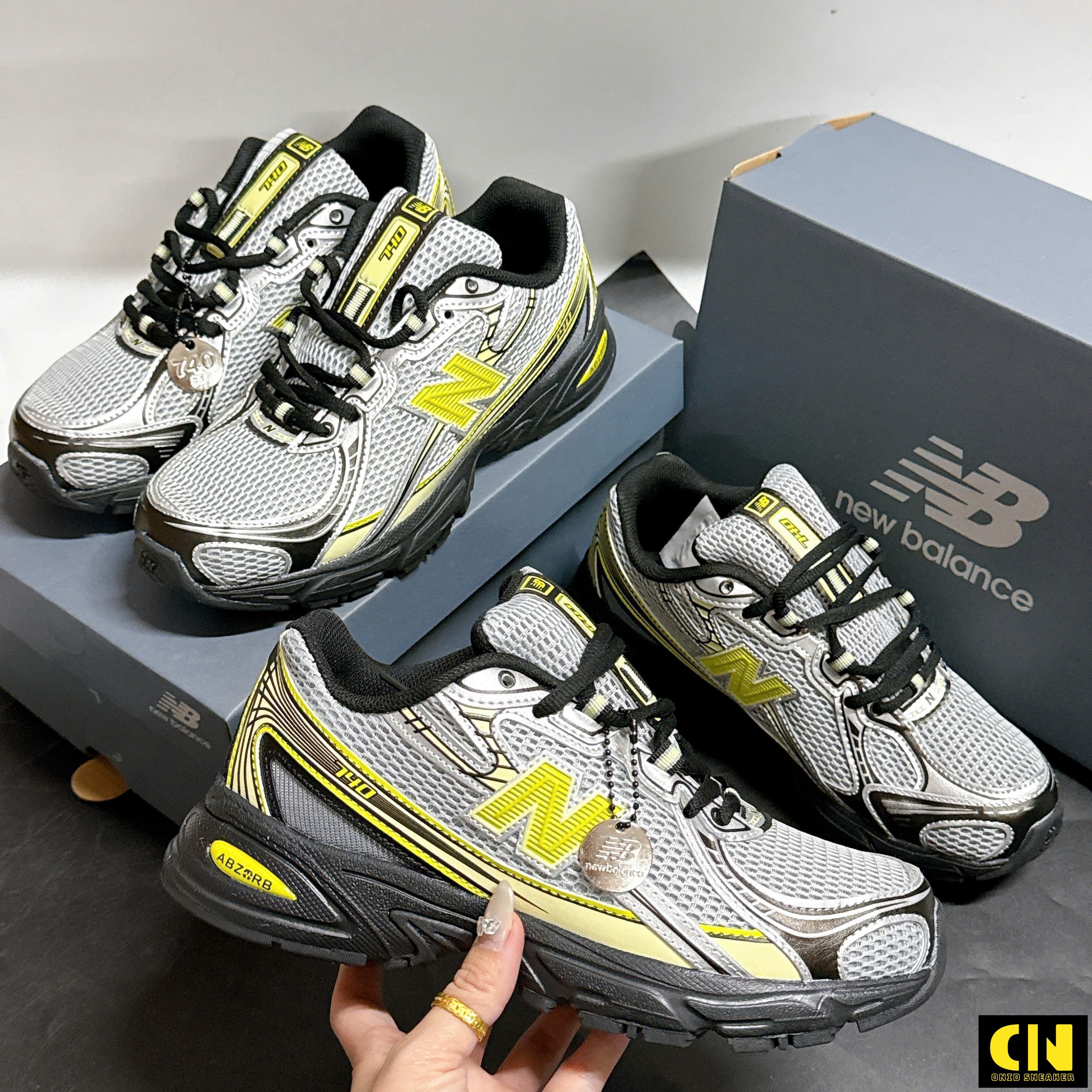 Giày Best Quality New Balance 740 Sea Salt Phantom Firefly Full Box Giày Best Quality New Balance 740 Sea Salt Phantom Firefly Full Box