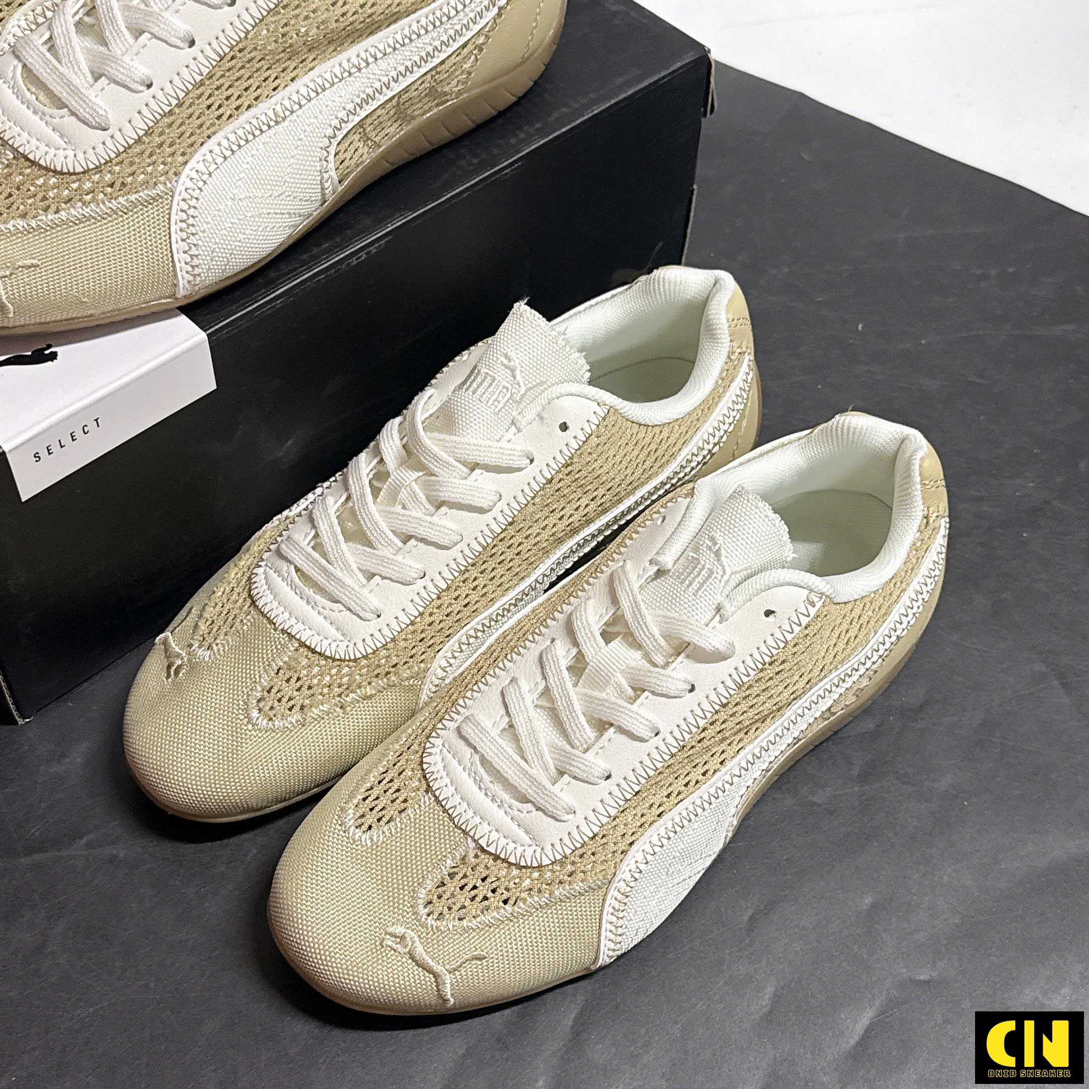 Giày Bệt Nữ Dáng Thể Thao Puma Speedcat Màu Be Tây Giày Bệt Nữ Dáng Thể Thao Puma Speedcat Màu Be Tây