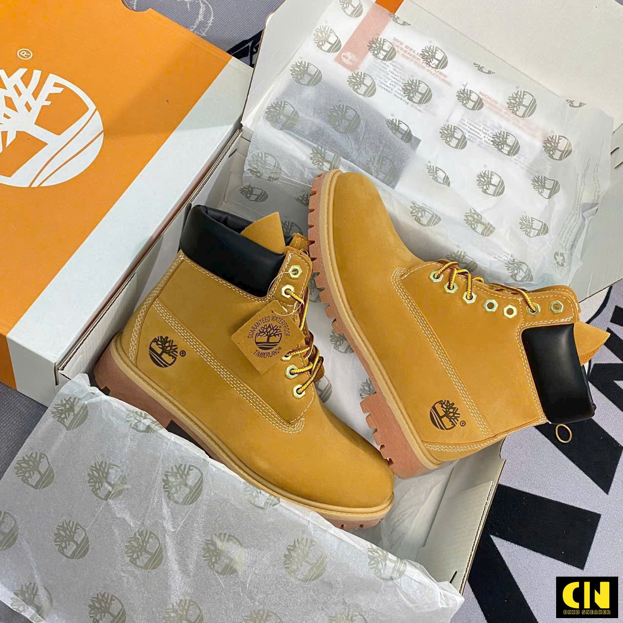 Giày Bốt Timberland 10361W Waterproof Cao Cổ Màu Nâu Vàng Giày Bốt Timberland 10361W Waterproof Cao Cổ Màu Nâu Vàng