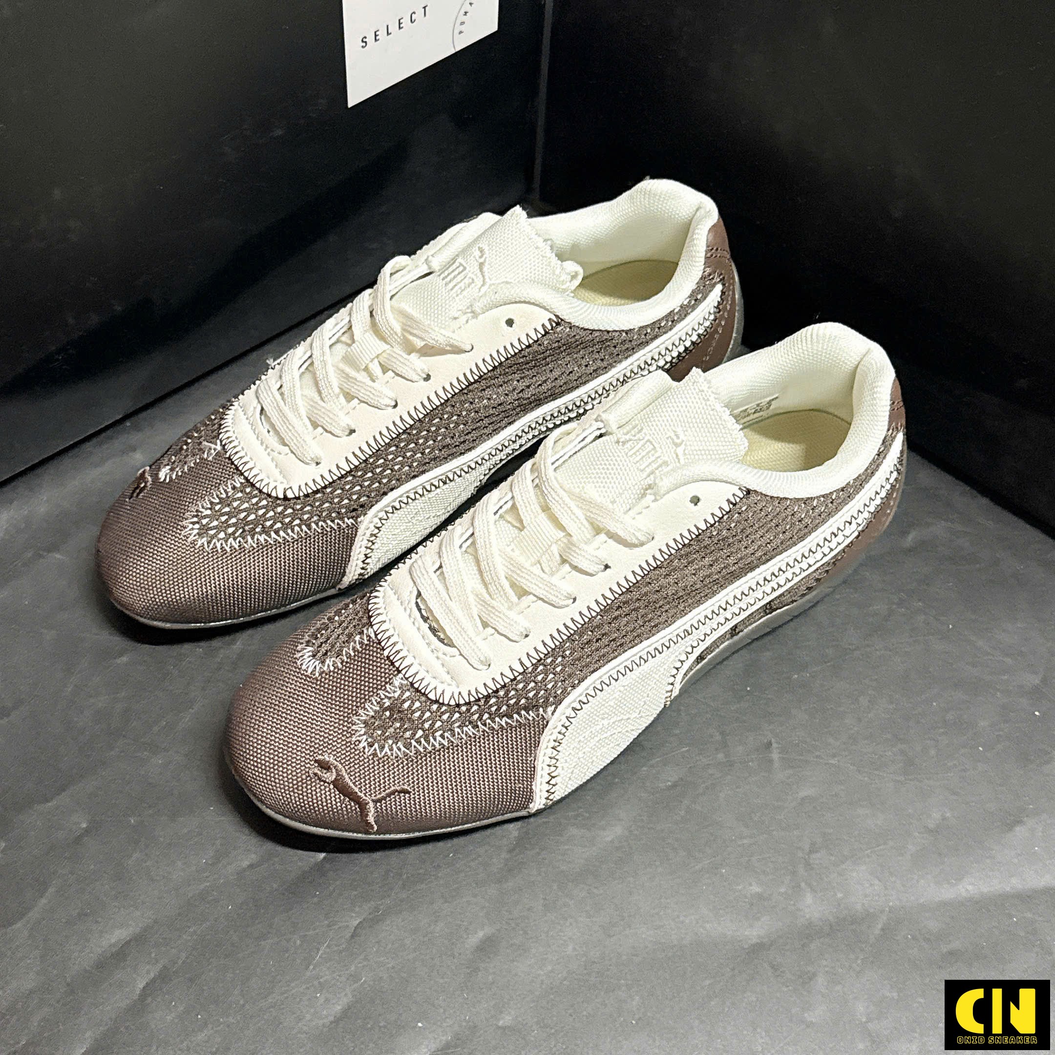 Giày Búp Bê Nữ Phong Cách Balletcore Puma Speedcat Nâu Kem Giày Búp Bê Nữ Phong Cách Balletcore Puma Speedcat Nâu Kem