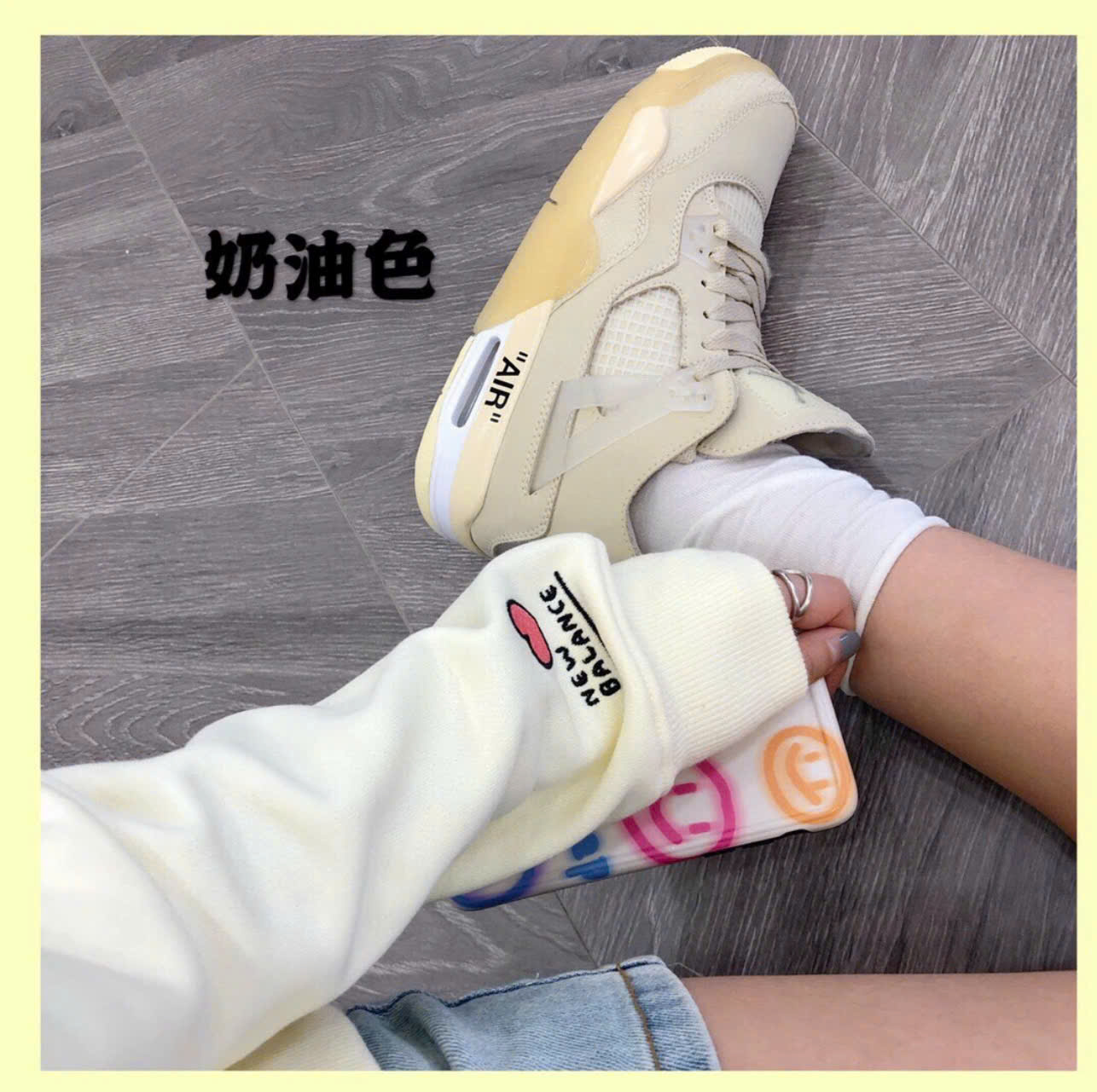 Giày Casual Nike Air Jordan 4 Retro Off-White Sail Cream White Giày Casual Nike Air Jordan 4 Retro Off-White Sail Cream White