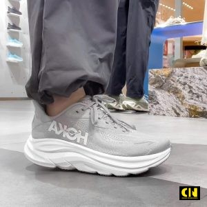 Giay Chay Bo Hoka Clifton 10 Mau Xam Bac Giày Chạy Bộ HOKA Clifton 10 Màu Xám Bạc