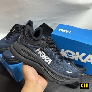 Giay Chay Bo Hoka Bondi 9 Mau Xanh Navy Phoi De Den Giày Chạy Bộ Hoka Bondi 9 Màu Xanh Navy Phối Đế Đen