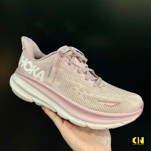 Giày Chạy Bộ Nam Nữ Hoka Clifton 9 Màu Hồng Tím