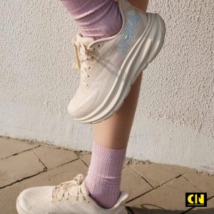 Giay Chay Bo Nu Hoka Clifton 9 Mau Kem Giày Chạy Bộ Nữ Hoka Clifton 9 Màu Kem