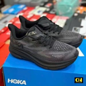 Giay Chay Marathon Hoka Clifton 9 Dem Eva Em Chan Mau Den Giày Chạy Marathon Hoka Clifton 9 Đệm Eva Êm Chân Màu Đen
