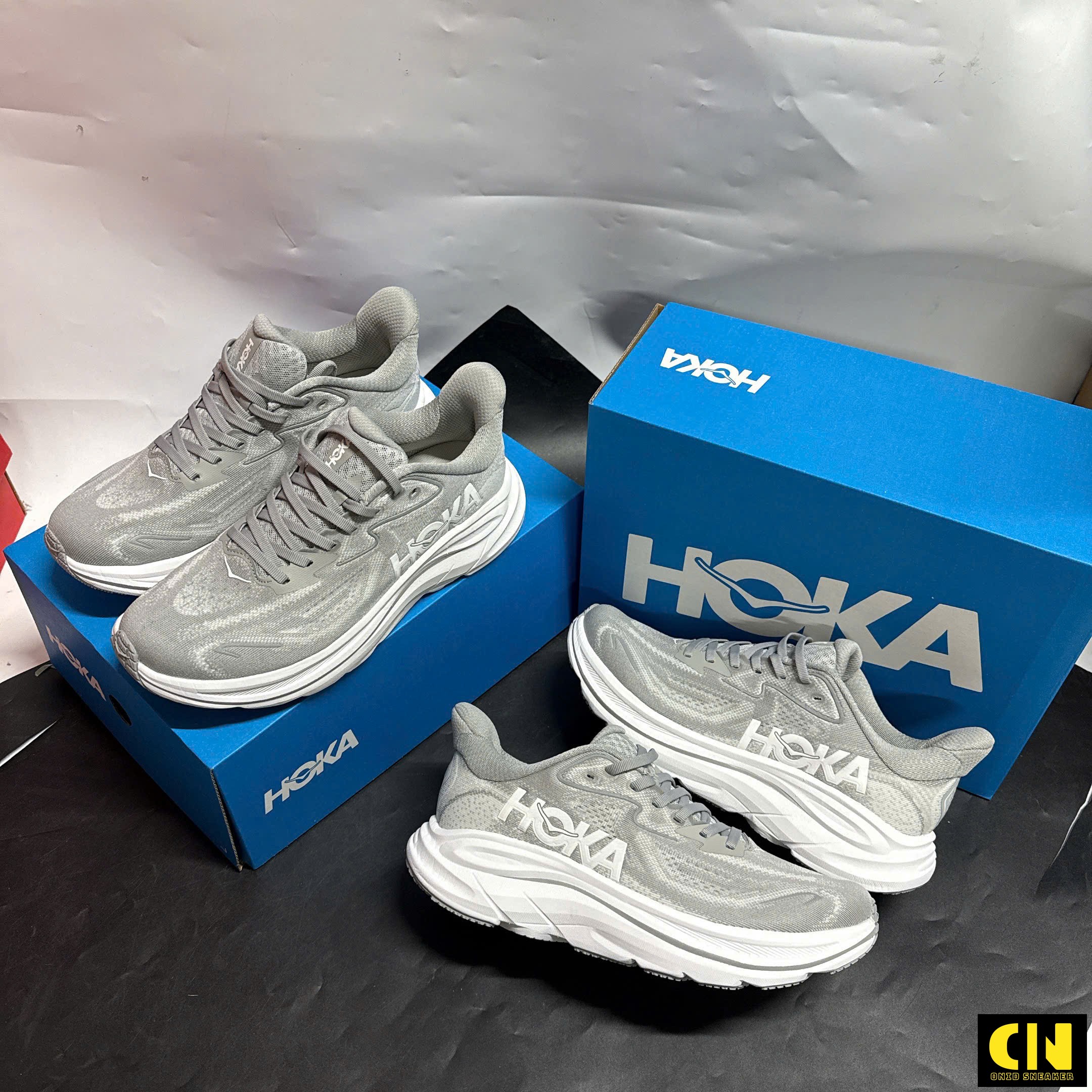 Giày Hoka Clifton 10 Running Stellar Grey Galactic Grey Giày HOKA Clifton 10 Running Stellar Grey Galactic Grey