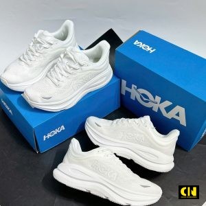 Giay Hoka Bondi 9 White 1 Giày Hoka Bondi 9 White