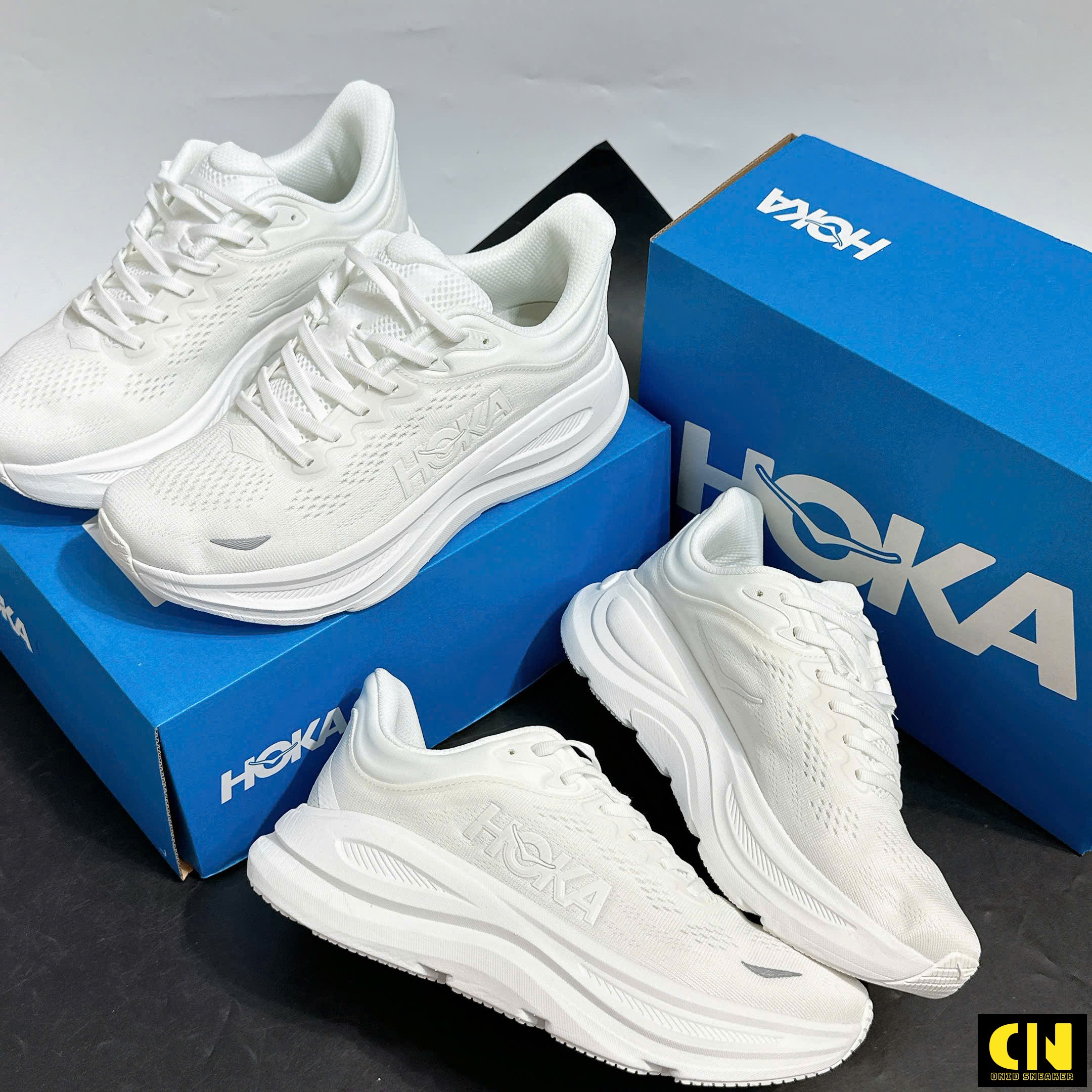 Giày Hoka Bondi 9 White Màu Trắng Giày Hoka Bondi 9 White Màu Trắng