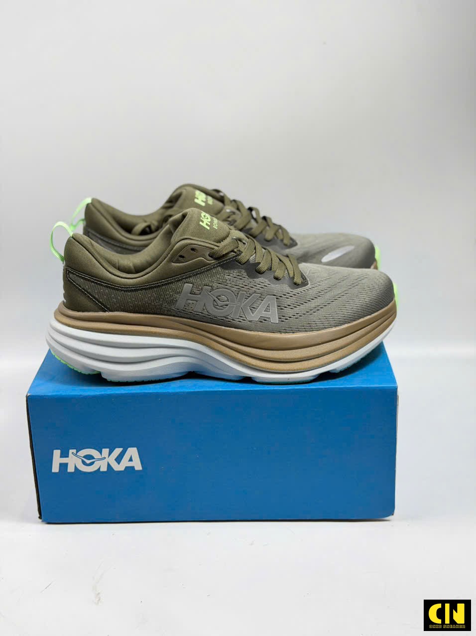 Giày Hoka One One Bondi 8 Olive Haze Mercury Giày Hoka One One Bondi 8 Olive Haze Mercury