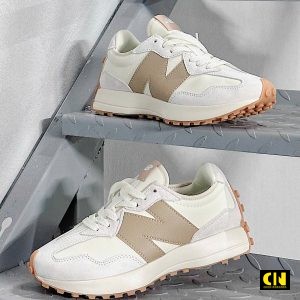 Giay New Balance 327 Moonbeam Driftwood Trang Kem Nau Giày New Balance 327 Moonbeam Driftwood Trắng Kem Nâu