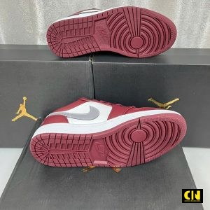 Giay Nike Air Jordan 1 Low Co Thap Mau Do Man Giày Nike Air Jordan 1 Low Cổ Thấp Màu Đỏ Mận