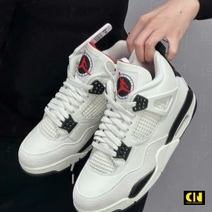 Giay Nike Air Jordan 4 Retro Og Sail Trang Den Giày Nike Air Jordan 4 Retro OG Sail Trắng Đen