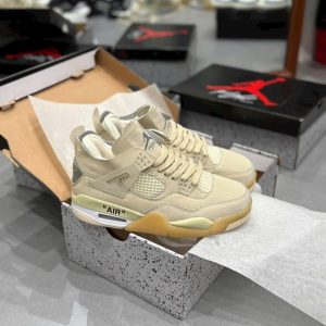 Giay Nike Air Jordan 4 Retro Off White Sail Giày Nike Air Jordan 4 Retro Off-White Sail