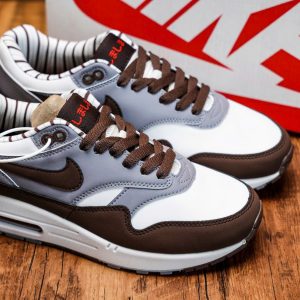 Giay Nike Air Max 1 Shima Shima Brown Grey White Shoes Giày Nike Air Max 1 Shima Shima Brown Grey White Shoes