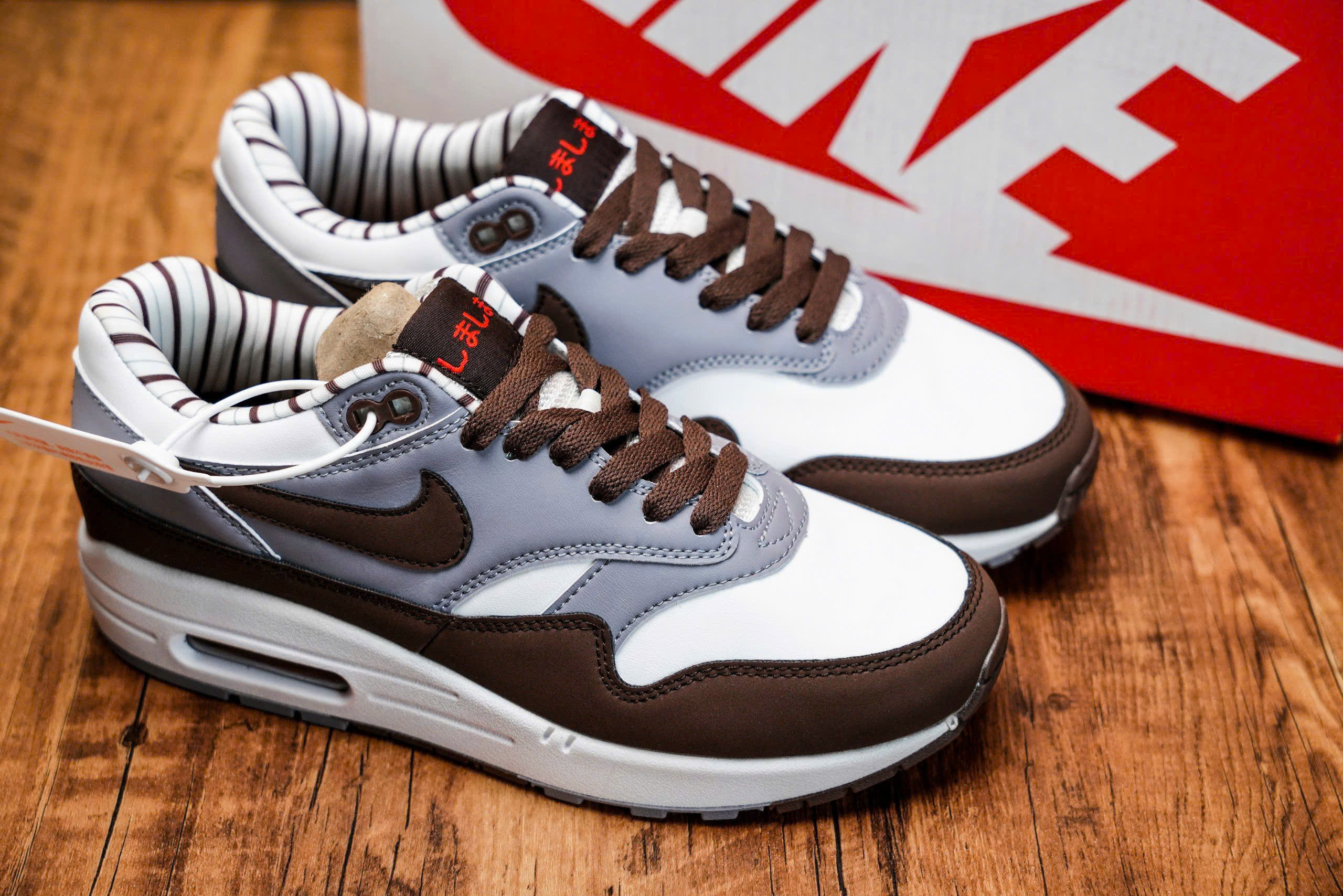 Giày Nike Air Max 1 Shima Shima Brown Grey White Shoes Giày Nike Air Max 1 Shima Shima Brown Grey White Shoes