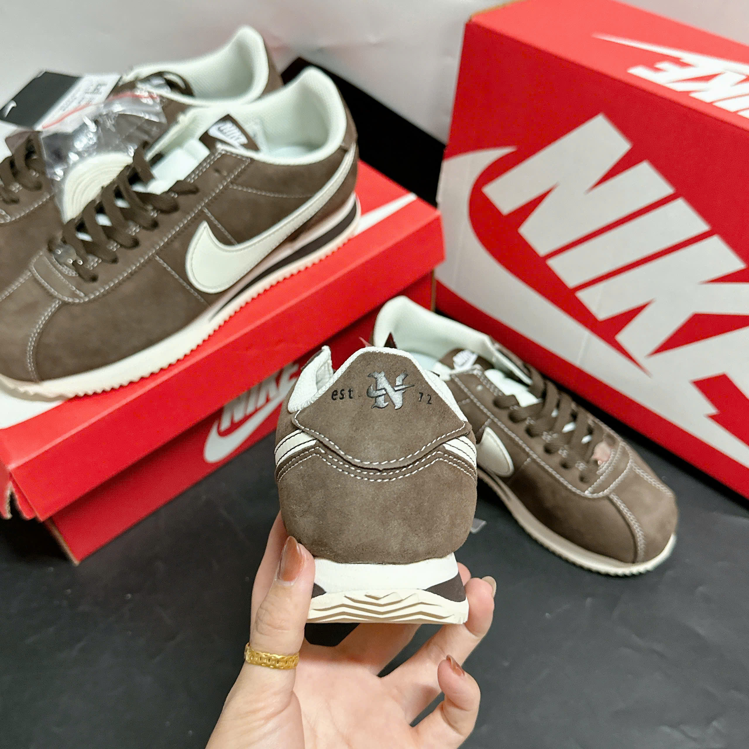 Giày Nike Cortez Baroque Brown Đế Răng Cưa Giày Nike Cortez Baroque Brown Đế Răng Cưa