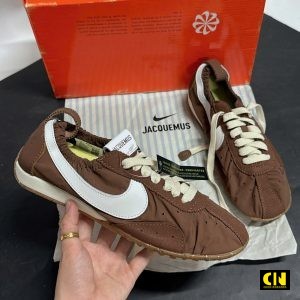 Giay Nike Jacquemus Moon Mau Nau Ca Phe Phoi Soc Trang Cao Cap Giày Nike Jacquemus Moon Màu Nâu Cà Phê Phối Sọc Trắng Cao Cấp