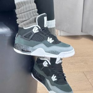 Giay Nike Jordan 4 Fear Pack Black Gray Giày Nike Jordan 4 Fear Pack Black Gray
