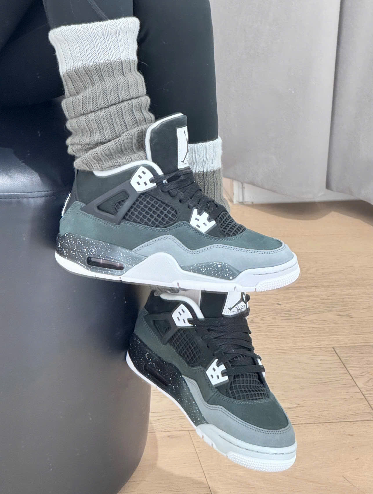 Giày Nike Jordan 4 Fear Pack Black Gray Giày Nike Jordan 4 Fear Pack Black Gray
