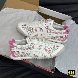 Giay Onitsuka Tiger Mexico 66 Cream Pink Floral Giày Onitsuka Tiger Mexico 66 Cream Pink Floral