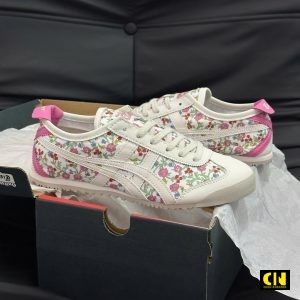 Giay Onitsuka Tiger Mexico 66 Cream Pink Floral Hoa Nhi Giay Onitsuka Tiger Mexico 66 Cream Pink Floral Hoa Nhi