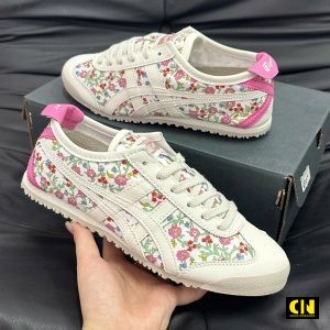 Giay Onitsuka Tiger Mexico 66 Hoa Nhi Mau Kem Phoi Got Hong Giày Onitsuka Tiger Mexico 66 Hoa Nhí Màu Kem Phối Gót Hồng