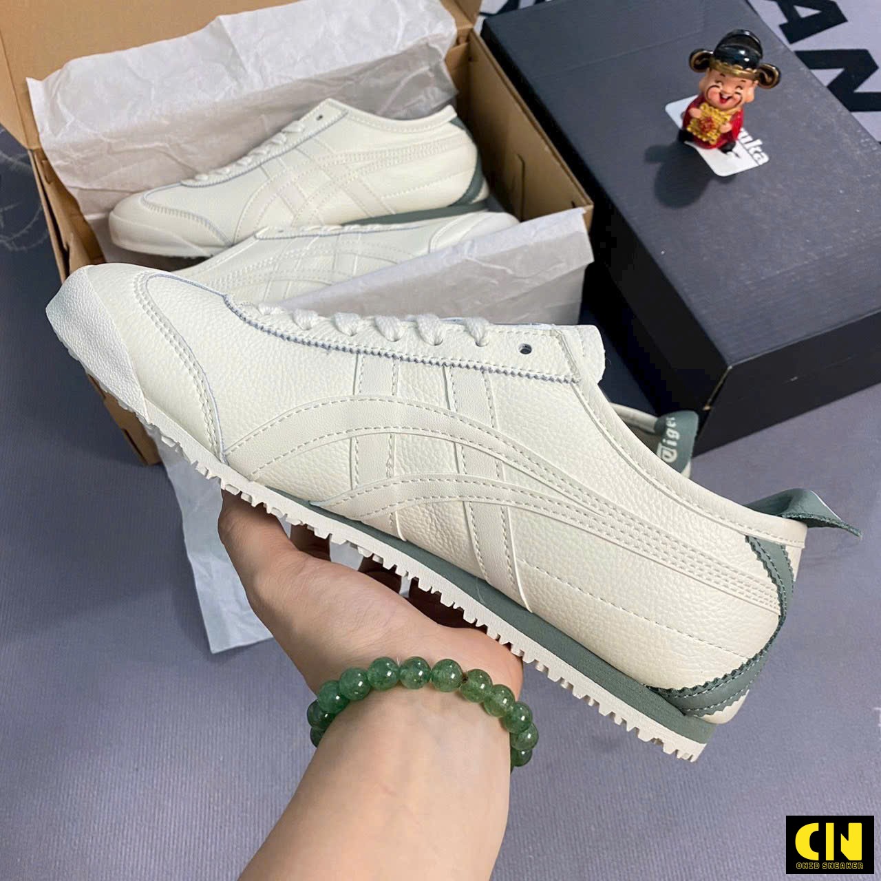 Giày Onitsuka Tiger Mexico 66 Kem Phối Xanh Rêu Nhạt Giày Onitsuka Tiger Mexico 66 Kem Phối Xanh Rêu Nhạt