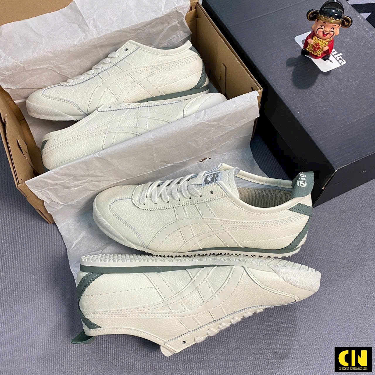 Giày Onitsuka Tiger Unisex Mexico 66 Cream Trắng Xanh Mint Giày Onitsuka Tiger Unisex Mexico 66 Cream Trắng Xanh MInt