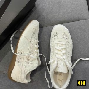 Giay Puma Speedcat Trang Kem De Nau Giày Puma Speedcat Trắng Kem Đế Nâu