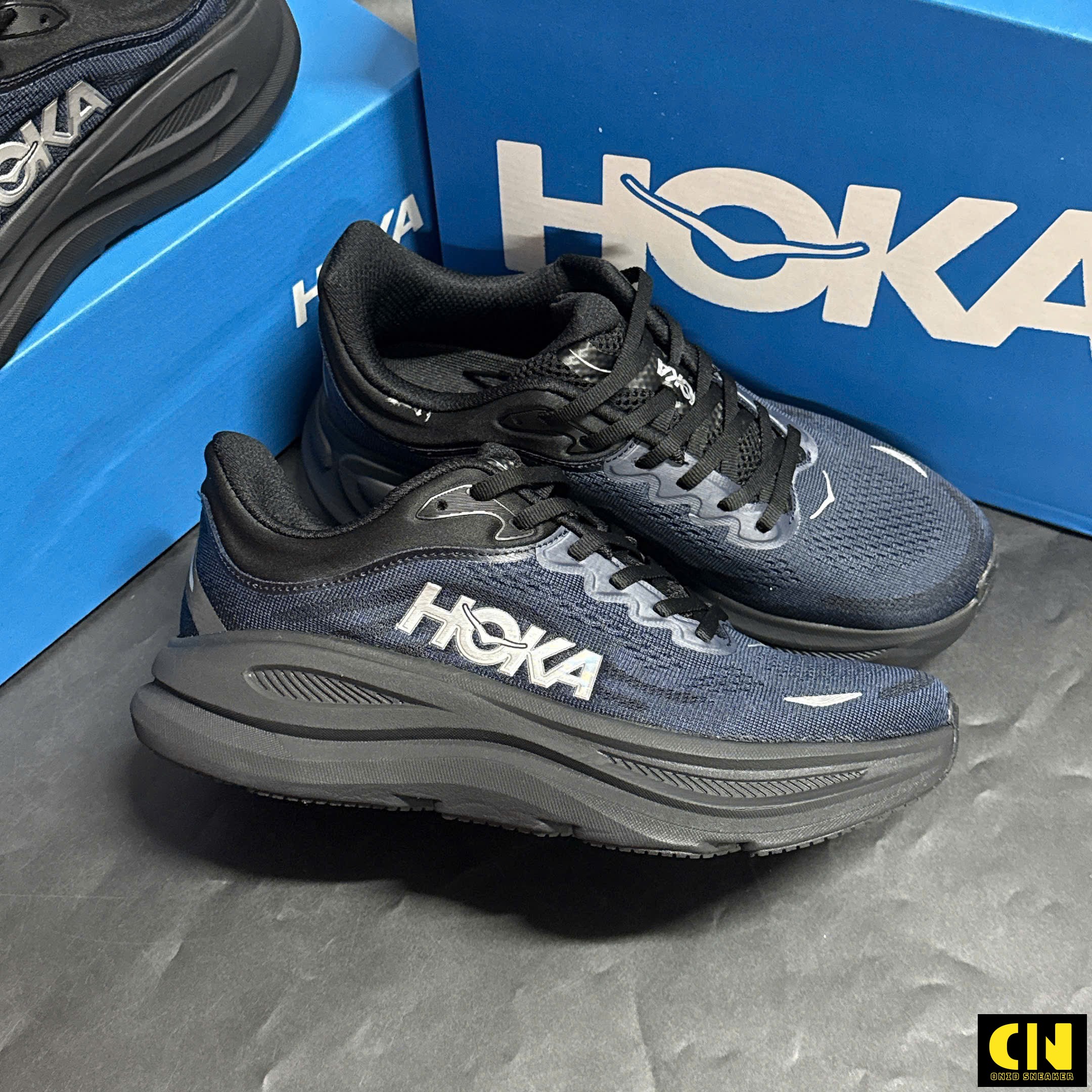 Giày Sneaker Hoka Bondi 9 Xanh Dương Đậm Nguyên Hộp Fullbox Giày Sneaker Hoka Bondi 9 Xanh Dương Đậm Nguyên Hộp Fullbox