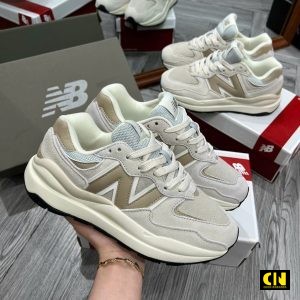 Giay Sneaker Nb 5740 Mau Be Sua Retro Giày Sneaker NB 5740 Màu Be Sữa Retro