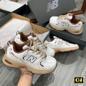 Giay Sneaker New Balance 530 White Brown Trang Nau Giày Sneaker New Balance 530 White Brown Trắng nâu