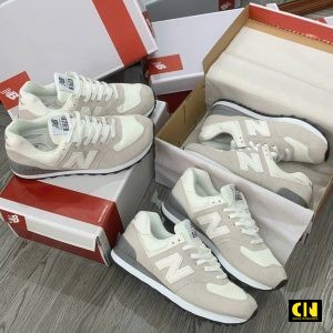 Giay Sneaker New Balance 574 Mau Kem Sua Got Xam Giày Sneaker New Balance 574 Màu Kem Sữa Gót Xám