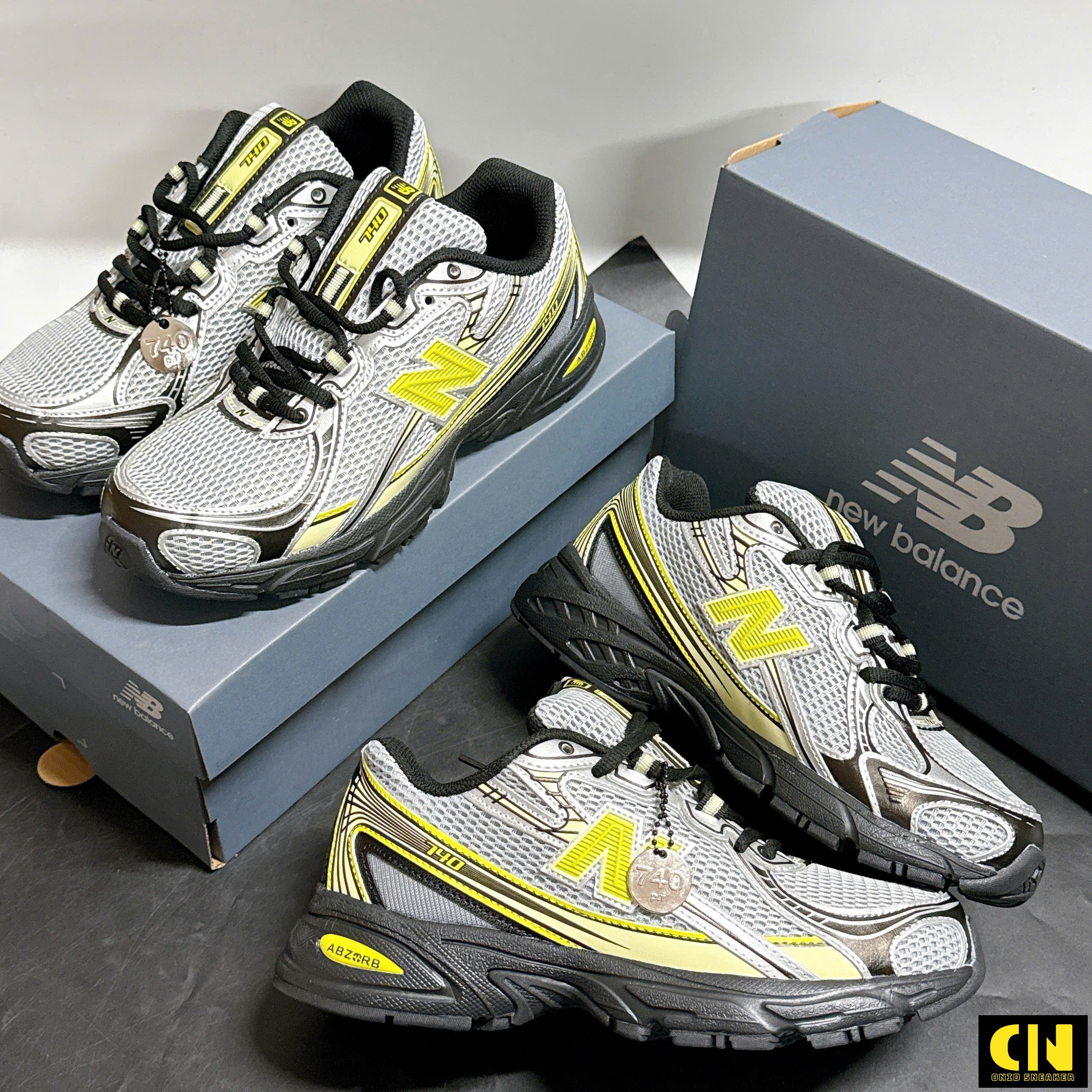 Giày Sneaker New Balance 740 Sea Salt Phantom Firefly Giày Sneaker New Balance 740 Sea Salt Phantom Firefly