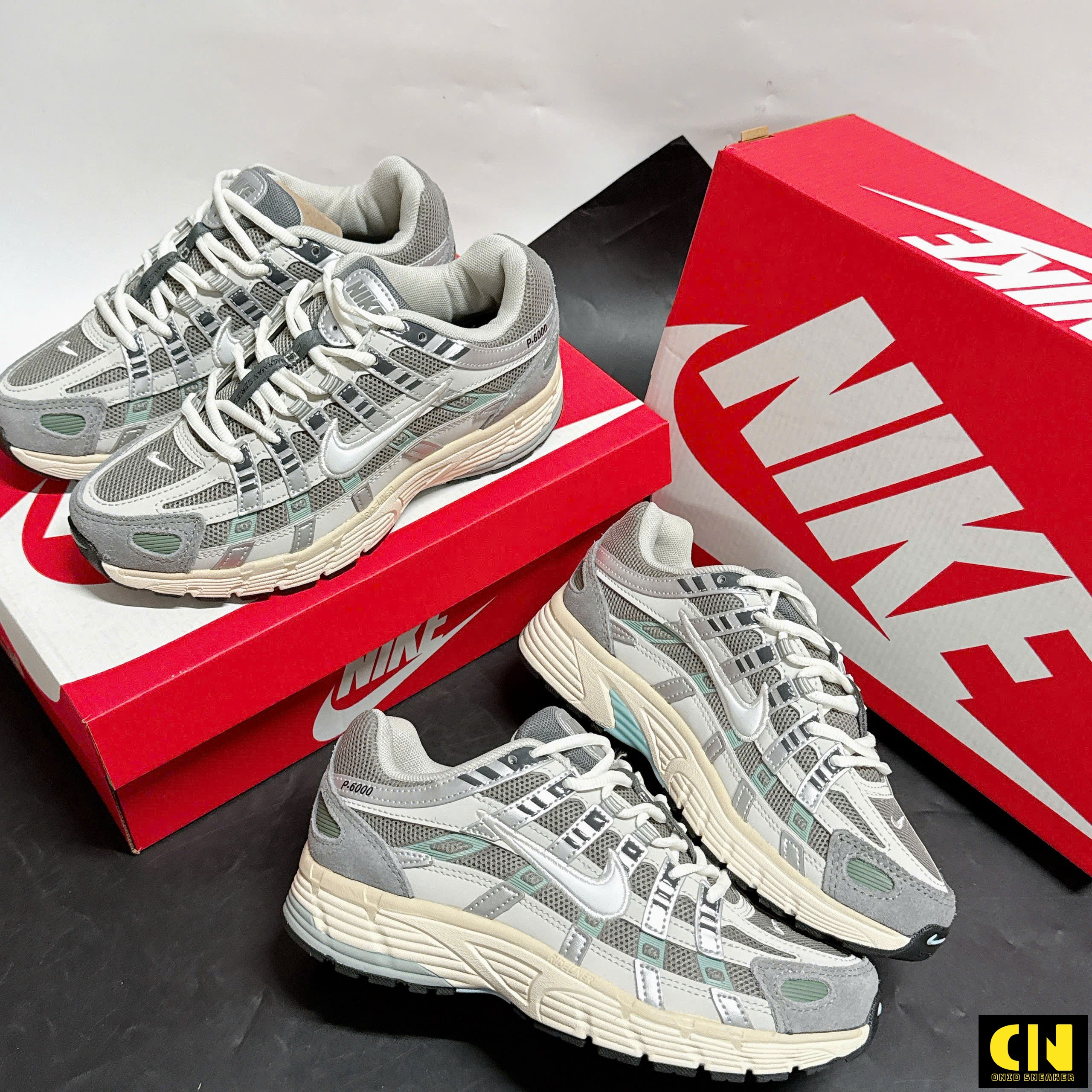 Giày Sneaker Nike P6000 Màu Xám Bạc Phối Xanh Mint Giày Sneaker Nike P6000 Màu Xám Bạc Phối Xanh Mint