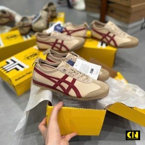 Giay Sneaker Nu Nam Onitsuka Tiger Soc Do Beet Giày Sneaker Nữ Nam Onitsuka Tiger Sọc Đỏ Beet