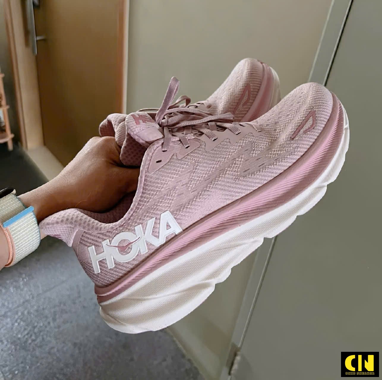Giày Sneaker Thể Thao Hoka Clifton 9 Pink White Giày Sneaker Thể Thao Hoka Clifton 9 Pink White